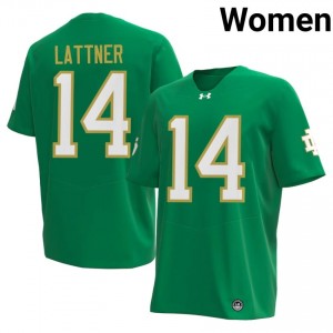 Johnny Lattner #14 Officially Licensed 2026 UND Women Green Football High School Jersey 6ux2GK29