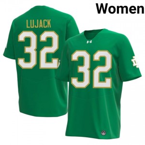 Johnny Lujack #32 Officially Licensed 2026 UND Women Green Football College Jersey O48XoB75