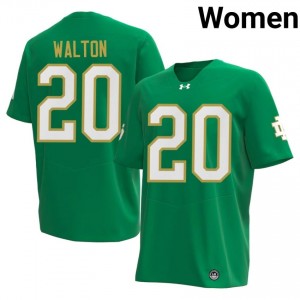 Jonaz Walton #20 Officially Licensed 2026 UND Women Green Football NCAA Jersey 20QD7692