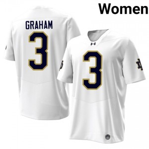 #3 Mylan Graham Irish 2026 Game-Day Style White Women High School Football Jersey 6M8mM731