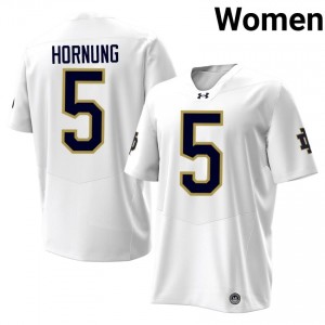 #5 Paul Hornung Irish 2026 Game-Day Style White Women High School Football Jersey H7rNg691