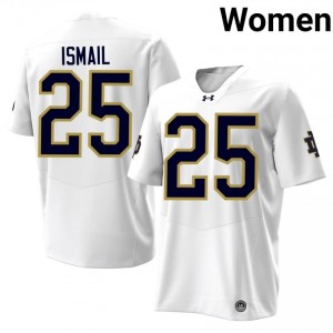 #25 Raghib Ismail Irish 2026 Game-Day Style White Women University Football Jersey 36168733