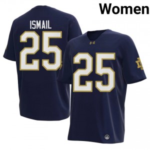Fighting Irish #25 Raghib Ismail Navy Women High School Football 2026 Authentic Design Jersey 84pF0881