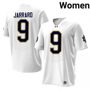 White #9 Teddy Jarrard Women Durable Notre Dame NCAA 2026 Football Stitching Jersey 3O5O6565