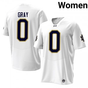 #0 Tionne Gray Irish 2026 Game-Day Style White Women High School Football Jersey oc742h83