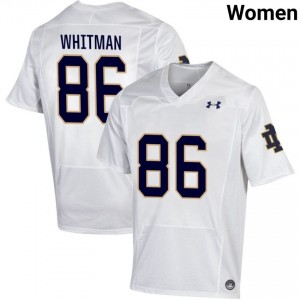 Women #86 Alex Whitman White High School Fighting Irish Classic Fit Football Jersey 7l6X8411