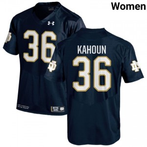 Navy #36 Bodie Kahoun Women Durable Irish College Football Stitching Jersey a5077611