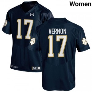 #17 Brenan Vernon Notre Dame Game-Day Style Navy Women College Football Jersey T5bJ6588