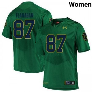 Cooper Flanagan #87 Officially Licensed UND Fighting Irish Women Green Football Player Jersey 6M87j880