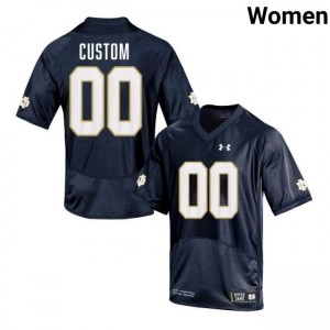 Navy #00 Custom Women Durable Irish High School Football Stitching Jersey X2475238