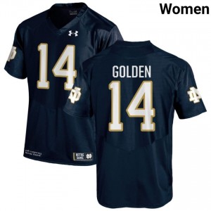 #14 Dallas Golden Notre Dame Game-Day Style Navy Women University Football Jersey R788xl11