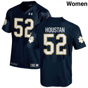 Navy #52 Devan Houstan Women Durable Irish Player Football Stitching Jersey S6O3KH28