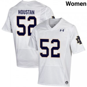 Women #52 Devan Houstan White NCAA Fighting Irish Classic Fit Football Jersey YtM8vu99
