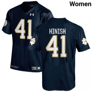 #41 Donovan Hinish Notre Dame Game-Day Style Navy Women High School Football Jersey 7bq41328