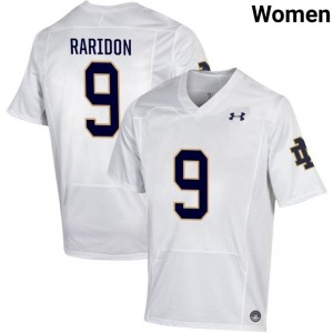 Women #9 Eli Raridon White Player Fighting Irish Classic Fit Football Jersey x6ry1620