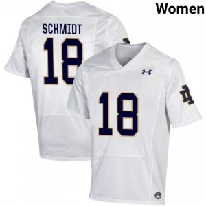 Women #18 Erik Schmidt White College Fighting Irish Classic Fit Football Jersey 5q52GT94