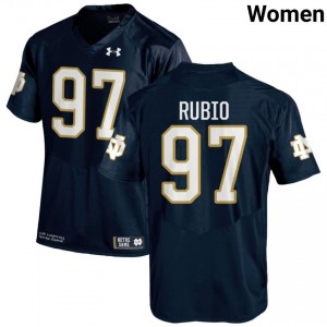 #97 Gabriel Rubio Notre Dame Game-Day Style Navy Women Player Football Jersey 8hhFqU89
