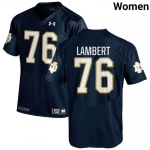 Navy #76 Guerby Lambert Women Durable Irish University Football Stitching Jersey 7e238365
