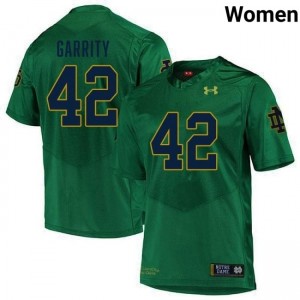Henry Garrity #42 Officially Licensed UND Fighting Irish Women Green Football High School Jersey 20o71O13
