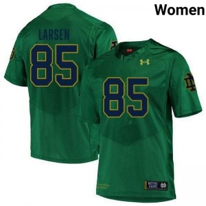 Premium Green UND NCAA #85 Jack Larsen Women Football Embroidery Jersey O3T0UW96
