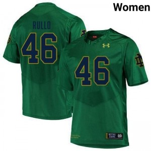 Premium Green UND NCAA #46 Jerry Rullo Women Football Embroidery Jersey 36W1c571