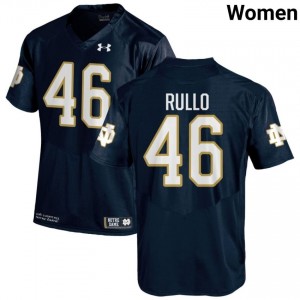 #46 Jerry Rullo Notre Dame Game-Day Style Navy Women College Football Jersey 8EO0HB85