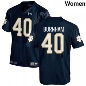Navy #40 Joshua Burnham Women Durable Irish University Football Stitching Jersey fcD28784