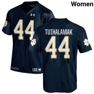 Navy #44 Junior Tuihalamaka Women Durable Irish Player Football Stitching Jersey 1D13GS46