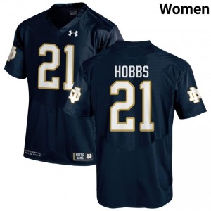 #21 Karson Hobbs Notre Dame Game-Day Style Navy Women College Football Jersey 51y1ss90