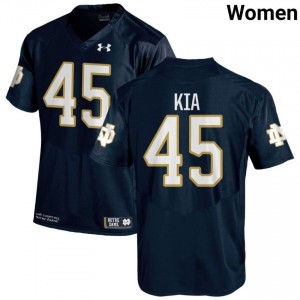Navy #45 Ko'o Kia Women Durable Irish NCAA Football Stitching Jersey 54Wd4499