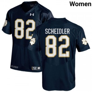 #82 Leo Scheidler Notre Dame Game-Day Style Navy Women College Football Jersey JqxqA286