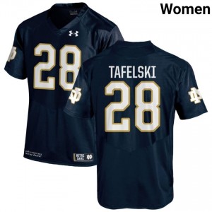 #28 Luke Talich Notre Dame Game-Day Style Navy Women Player Football Jersey 63660P76