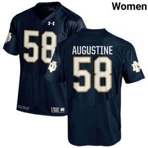 Navy #58 Matty Augustine Women Durable Irish College Football Stitching Jersey 61re1384