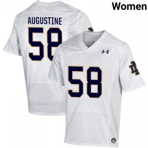 Women #58 Matty Augustine White University Fighting Irish Classic Fit Football Jersey 3I8ls757