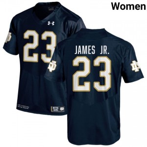#23 Nolan James Jr. Notre Dame Game-Day Style Navy Women NCAA Football Jersey 456wj799
