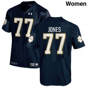 Navy #77 Peter Jones Women Durable Irish High School Football Stitching Jersey cXMxQ634