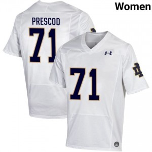 Women #71 Styles Prescod White University Fighting Irish Classic Fit Football Jersey 6gAGt034