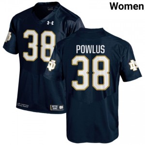 #38 Tommy Powlus Notre Dame Game-Day Style Navy Women University Football Jersey d187oU99
