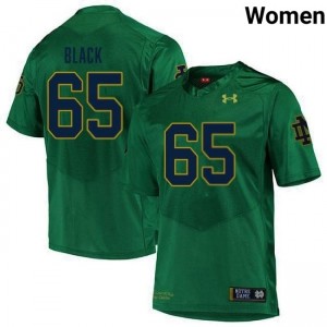 Premium Green UND University #65 Will Black Women Football Embroidery Jersey 00384G45