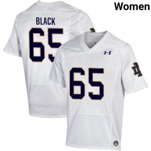 Notre Dame Fighting Irish #65 Will Black White Women Player Football Authentic Design Jersey 0K00Qx92