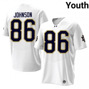 #86 Kaleb Johnson Irish 2026 Game-Day Style White Youth High School Football Jersey 67b0Du76