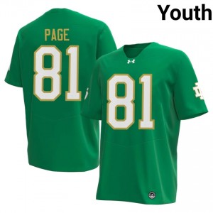 Alan Page #81 Officially Licensed 2026 UND Youth Green Football College Jersey 81Bk0867