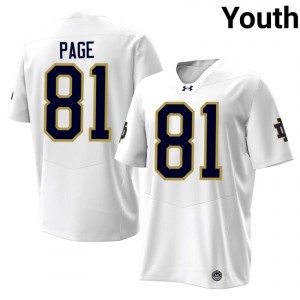 White #81 Alan Page Youth Durable Notre Dame NCAA 2026 Football Stitching Jersey w3g3VK28