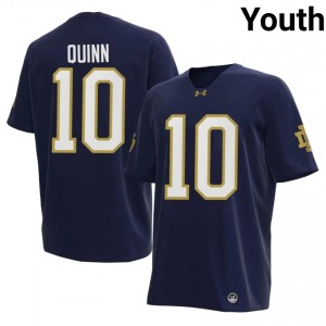 Fighting Irish #10 Brady Quinn Navy Youth High School Football 2026 Authentic Design Jersey iXt13338