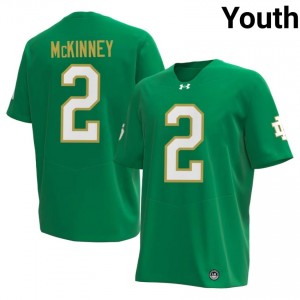 DJ McKinney #2 Officially Licensed 2026 UND Youth Green Football College Jersey 06nWF322