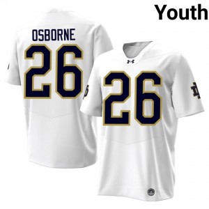 #26 Javian Osborne Irish 2026 Game-Day Style White Youth University Football Jersey 1t612h99