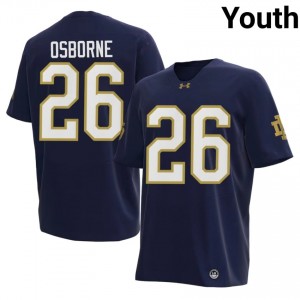 Fighting Irish #26 Javian Osborne Navy Youth High School Football 2026 Authentic Design Jersey 05B6m046