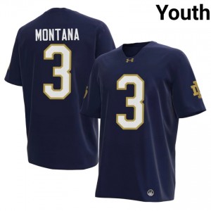 Fighting Irish #3 Joe Montana Navy Youth College Football 2026 Authentic Design Jersey gQ47Xr69