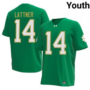 Premium Green UND Fighting Irish NCAA #14 Johnny Lattner Youth 2026 Football Embroidery Jersey L2ISet95