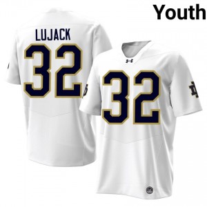 #32 Johnny Lujack Irish 2026 Game-Day Style White Youth University Football Jersey 6R72TI35